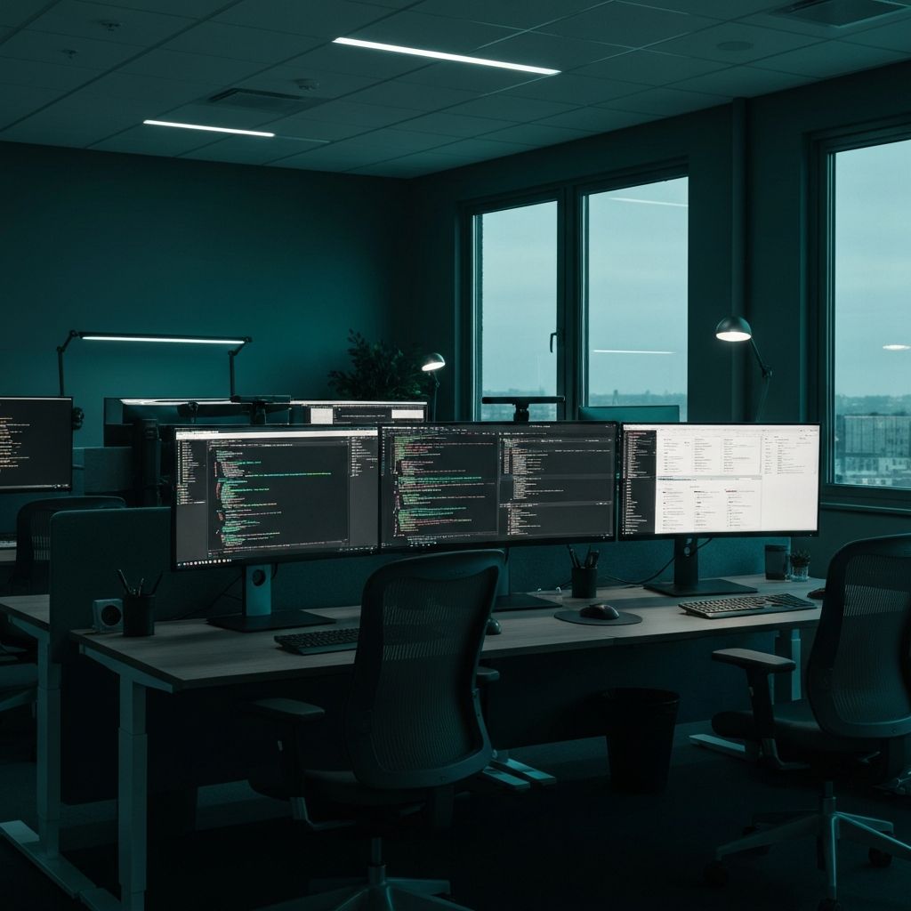 Modern tech office environment